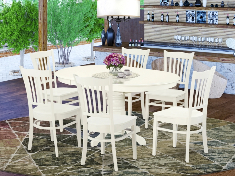 Gebhard 7 - Piece Extendable Solid Wood Pedestal Dining Set