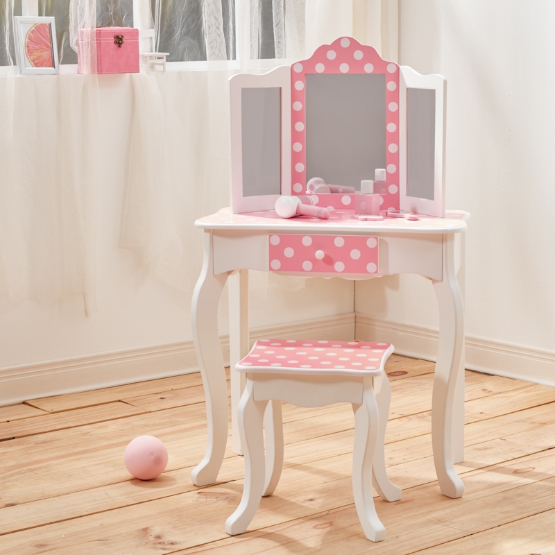 Gisele Teamson Kids Wooden Polka Dot 2-pc. Play Vanity