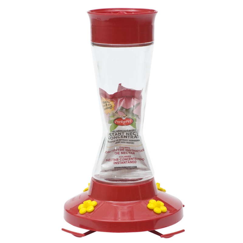 Glass Freestanding Hummingbird Feeder