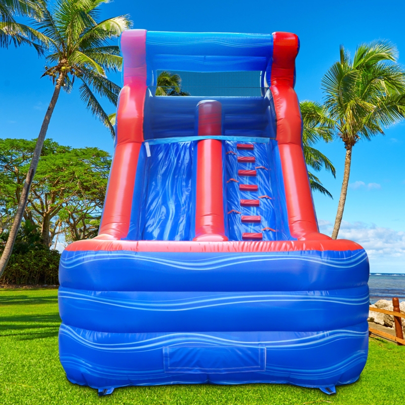 GOOSH 16' x 26' Inflatable Water Slide with Air Blower (with Pool)