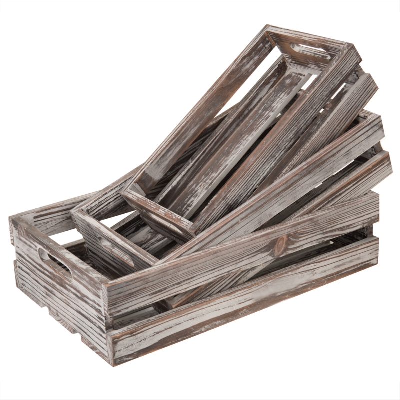 Gracie Oaks Solid Wood Crate