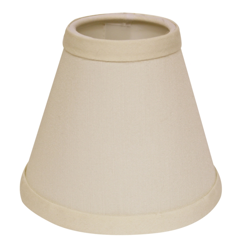Hardback Chandelier No Slub Fabric Lampshade w 6 Piece Flame Clip for Table Lamps Set