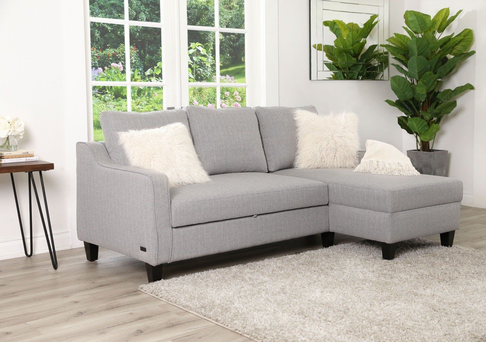 Haskell Grey Convertible Sofa Bed