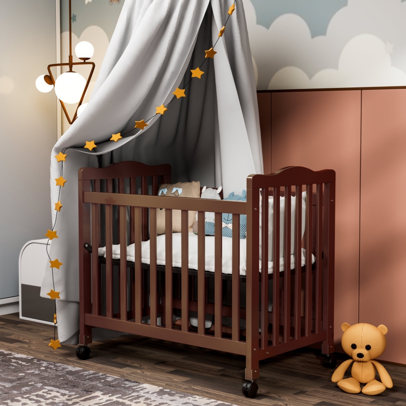 Hinojosa Mini Crib With 3 Position Adjustable Mattress Board