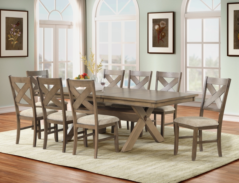 Hollysr 8 - Piece Extendable Trestle Dining Set