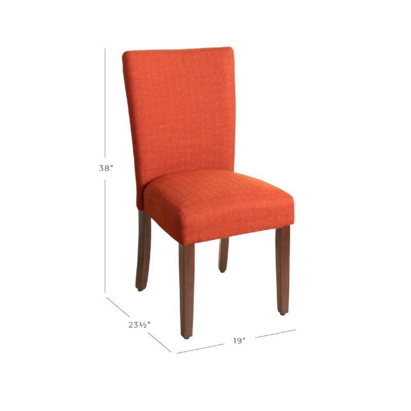 HomePop Solid Parson Dining Chair, Orange