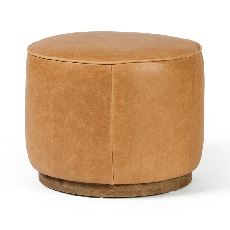Hrachya Leather Ottoman
