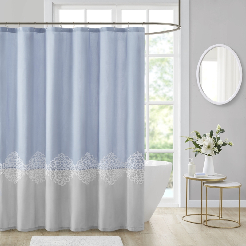 Hulet Color Block Shower Curtain