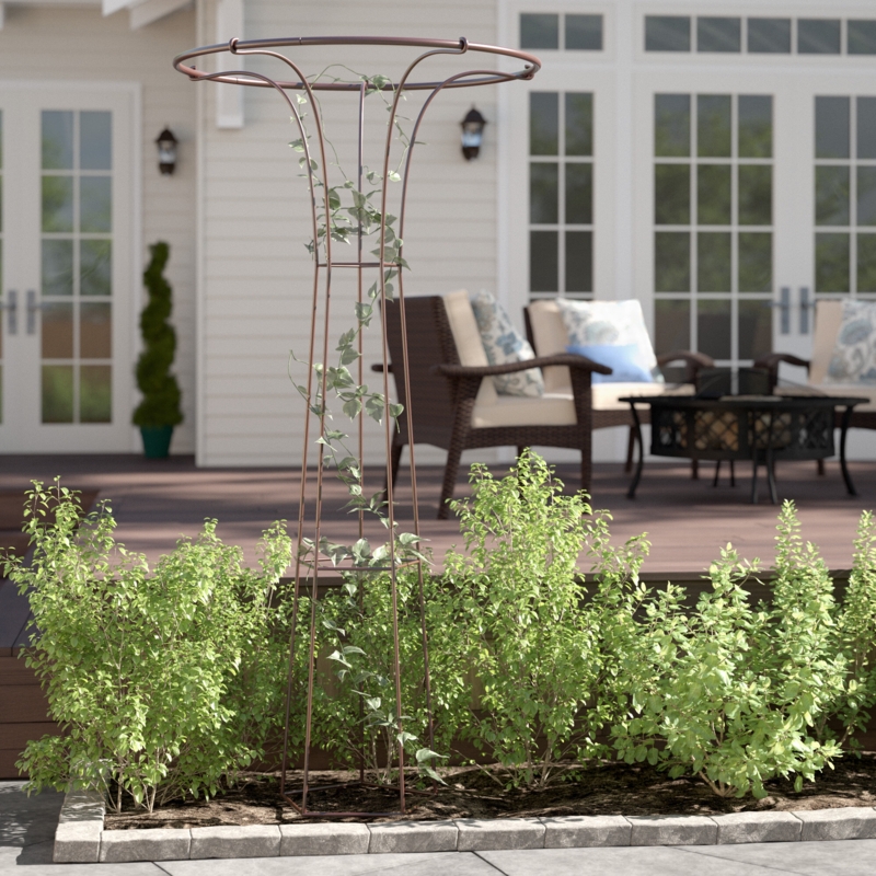 Izabella 72'' H x 36'' W Iron Gothic Trellis
