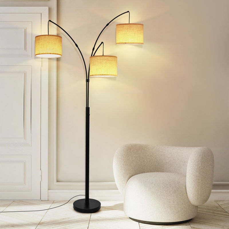 Jadesola 80'' 3 Light Tree Floor Lamp with Rotary Switch