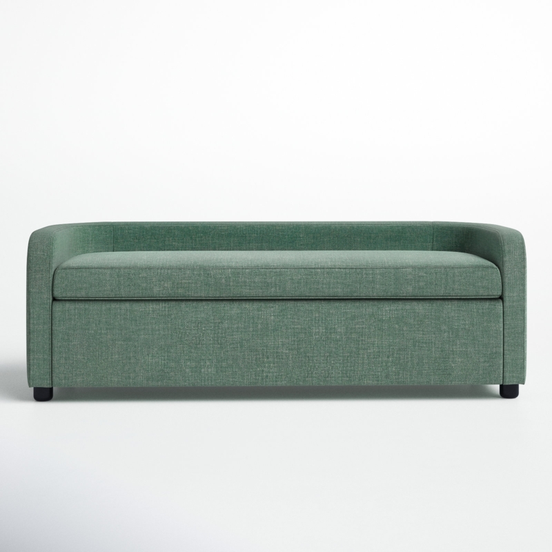 Janina 100% Polyester (Recycled) Upholstered Storage Bench