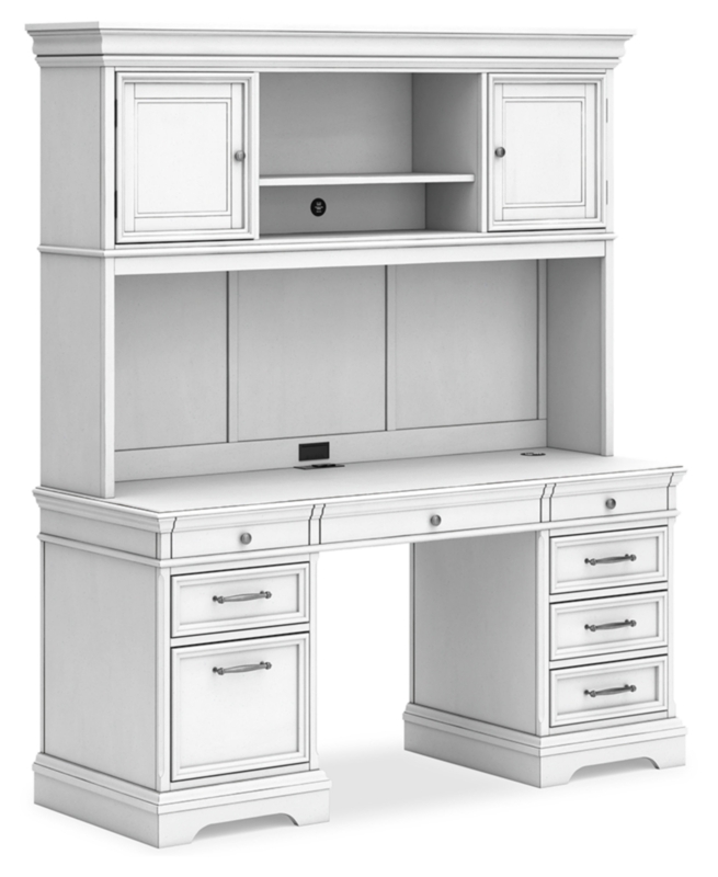 Janismore Credenza Desk with Hutch