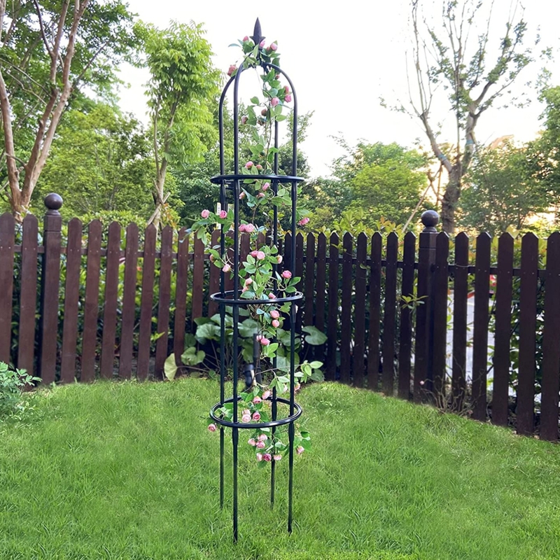 Jontrell 64.2'' H x 10.2'' W Metal Obelisk Trellis