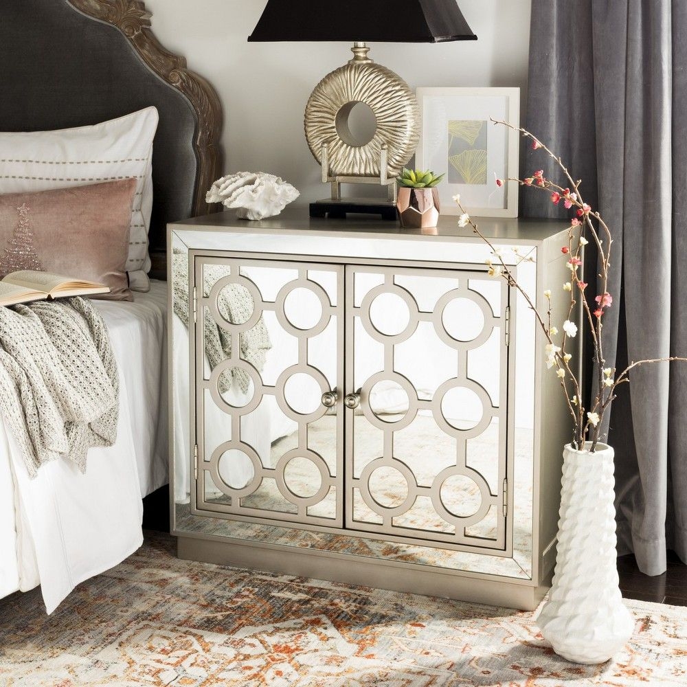 Kaia 2 Door Chest - Champagne/Mirror - Safavieh.