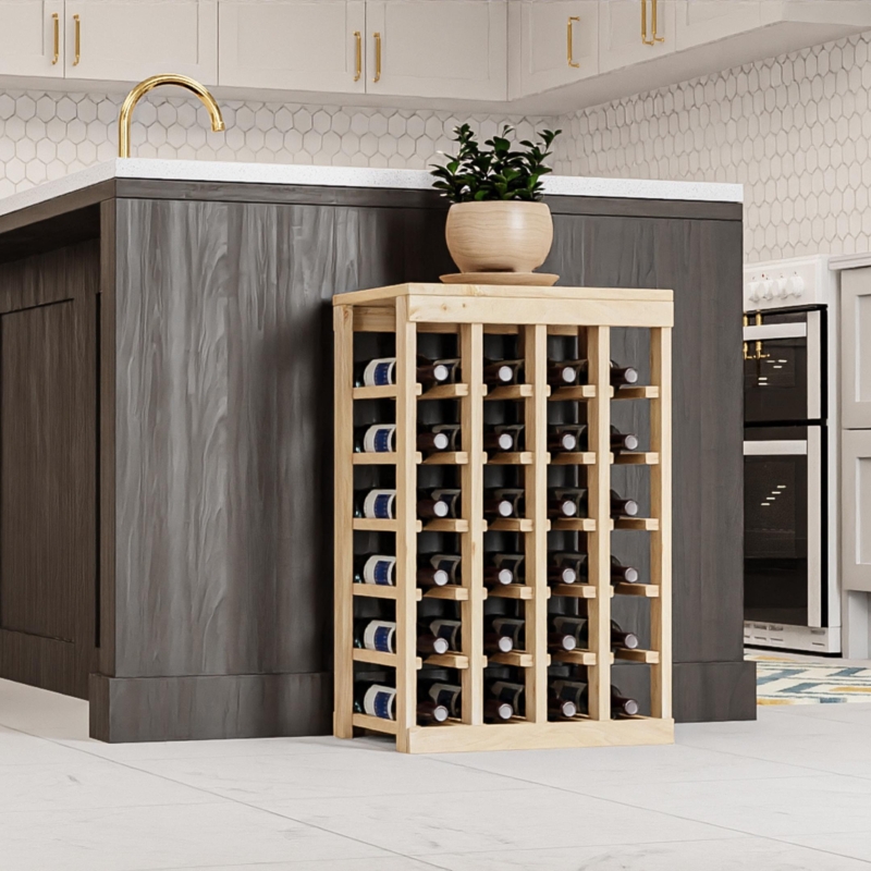 Karnes 24 Bottle Floor Wine Bottle Rack