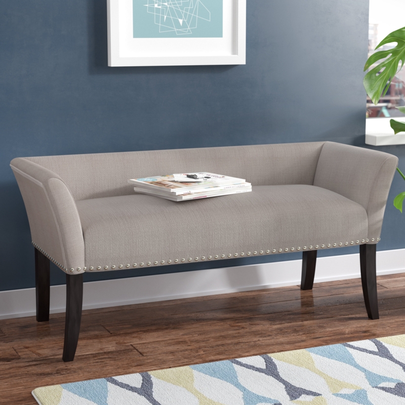 Kaysen Upholstered Nailhead Accent Bench