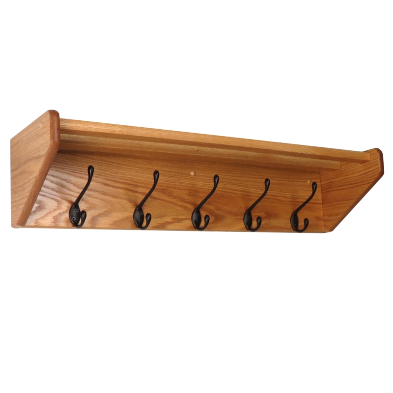 Kwiatkowski Solid Wood Wall 5 - Hook Wall Mounted Coat Rack