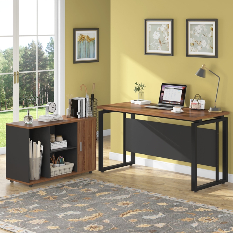 L-Shape Credenza Desk