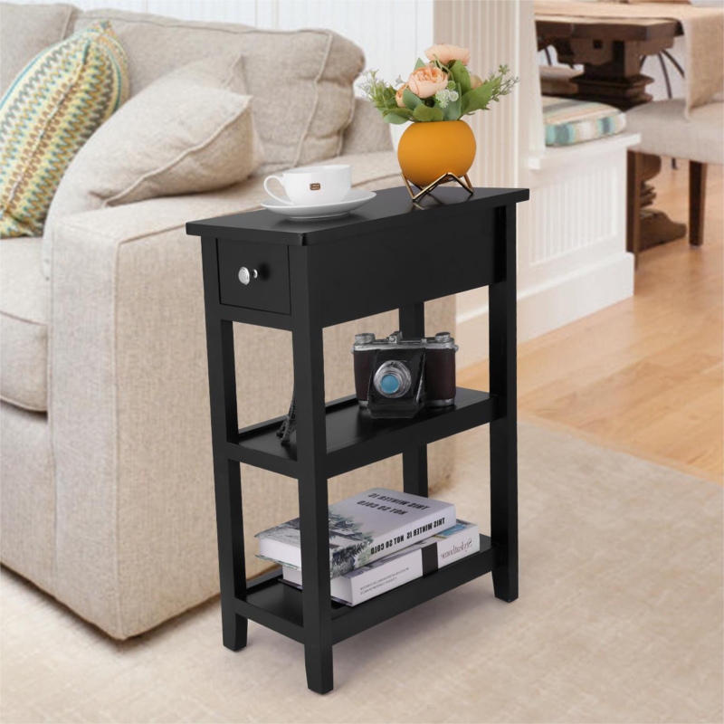 Lakshman 24'' tall End Table with Storage