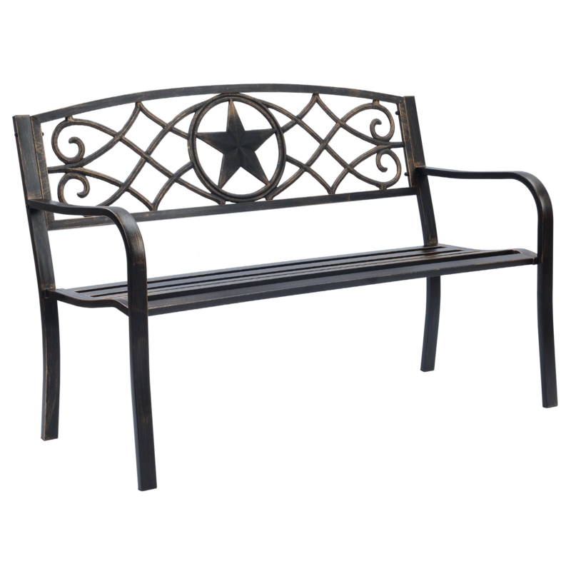 Lau Lone Star Metal Park Bench