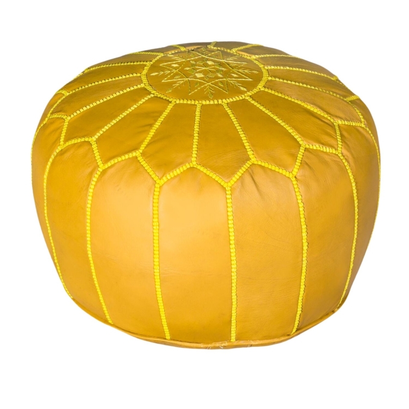 Leather Pouf