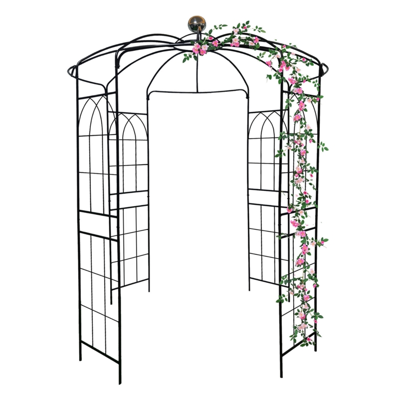 Littrell 114'' H x 81.6'' W Iron Obelisk Trellis