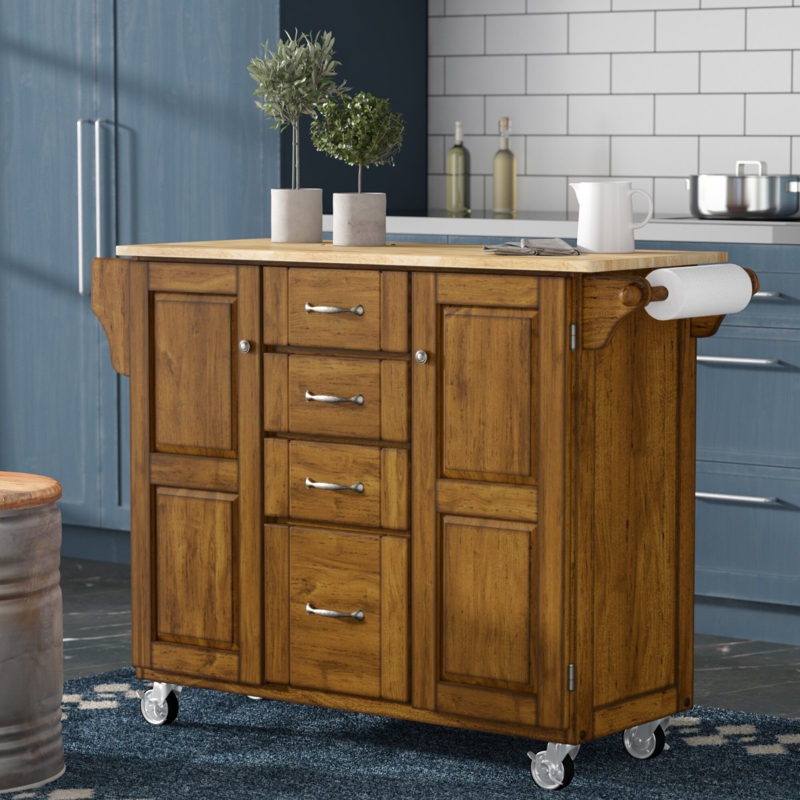 Littrell Solid Wood Kitchen Island