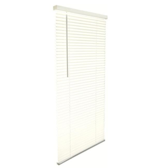 Living Accents 5005745 1 in. Vinyl Cordless Blinds, Alabaster - 63 x 64 in.