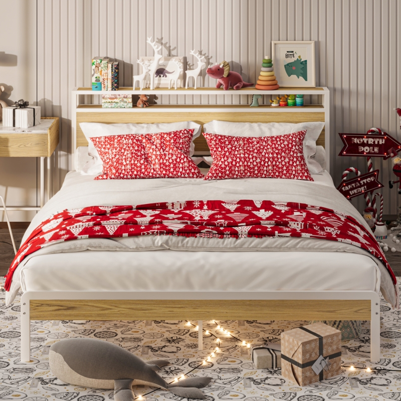 Lochhead Metal Bookcase Storage Bed