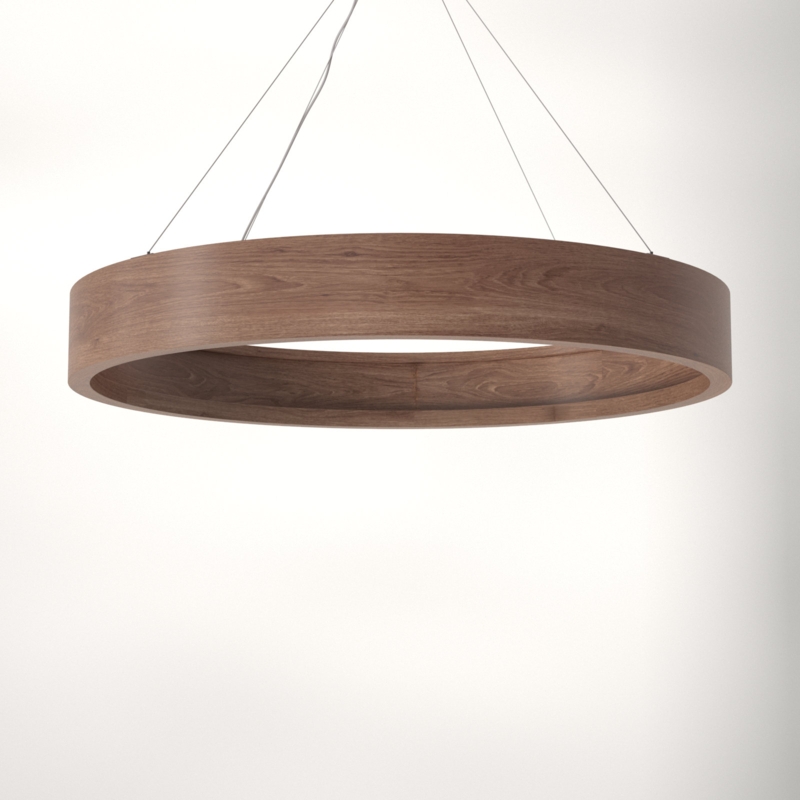 Lottie Wood Dimmable LED Chandelier