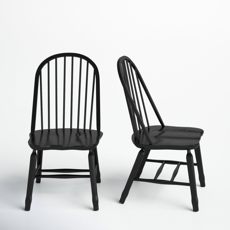 Makira Solid Wood Windsor Back Side Chair