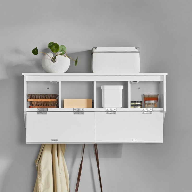 Mannah 5 - Hook Wall Mounted Coat Rack with Storage