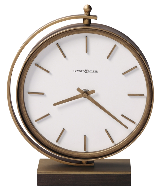 Mariam Modern u0026 Contemporary Analog Stainless Steel Quartz Movement / Crystal Tabletop Clock in Gold