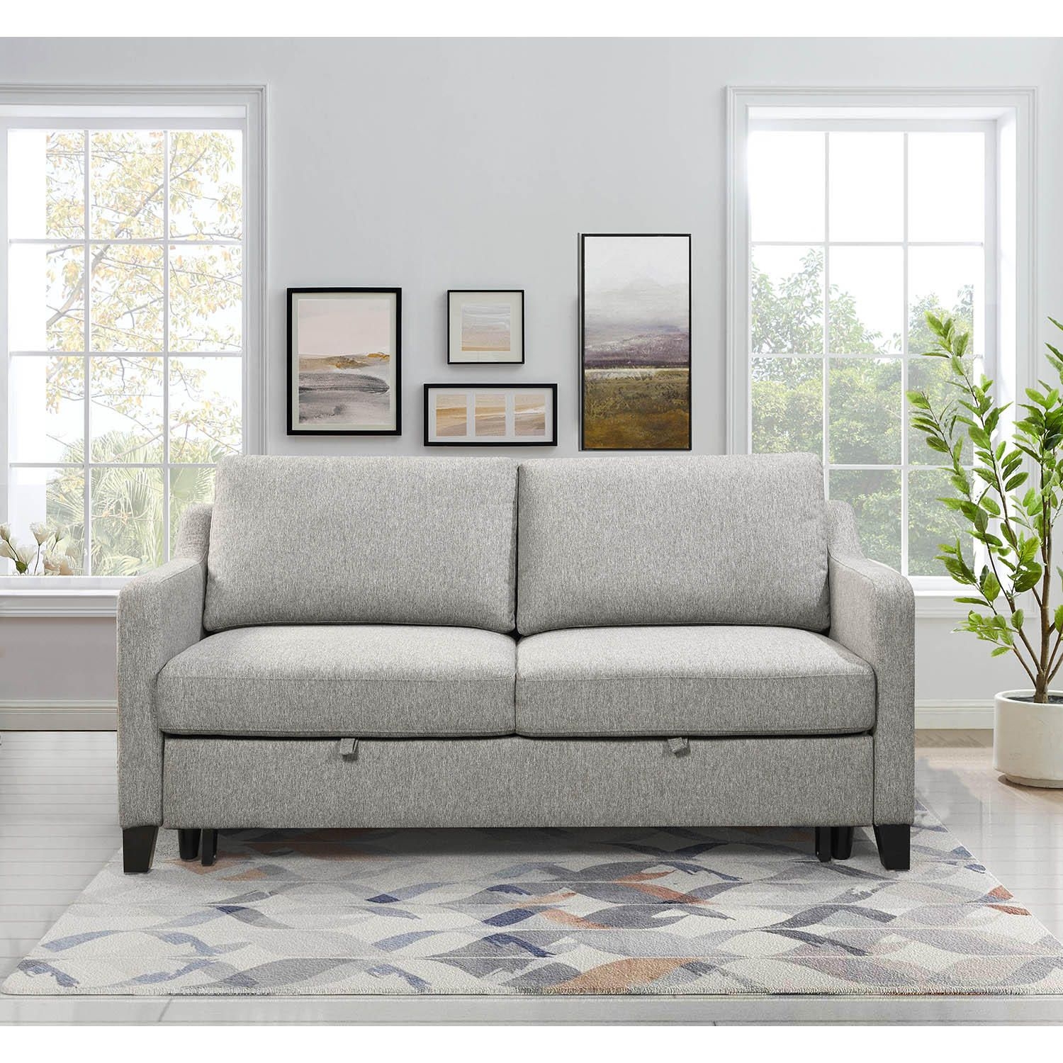Marley Stain-Resistant Fabric Sleeper Sofa with Pullout Bed