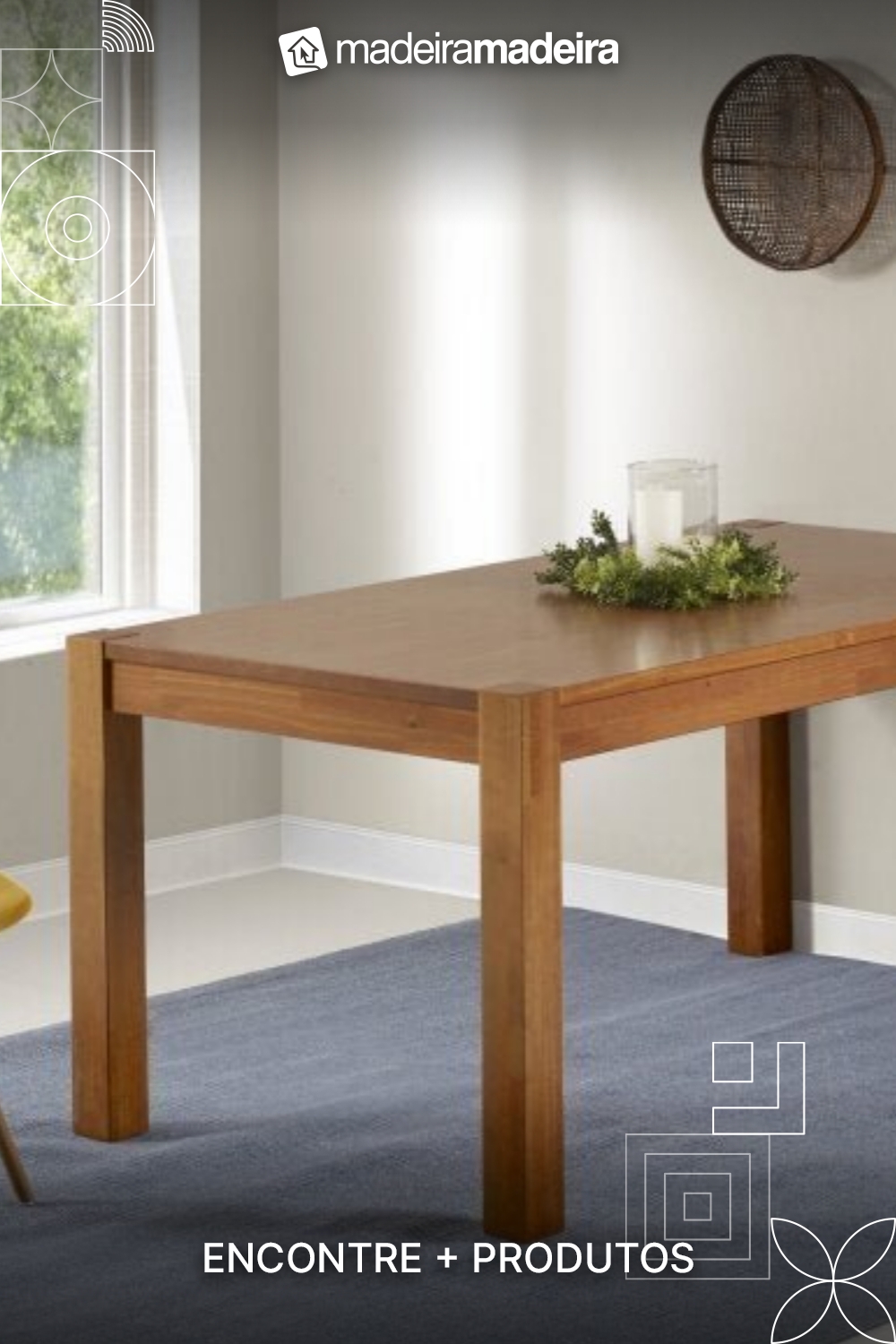 Mesa de Jantar 6 Lugares Madeira Macia Primavera Cabecasa Madeiramadeira