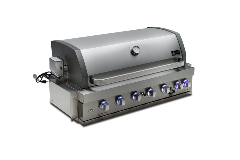 Mont Alpi 44-inch 6-Burner 87000 BTU Stainless Steel Built-in Propane Natural Gas BBQ Outdoor Grill