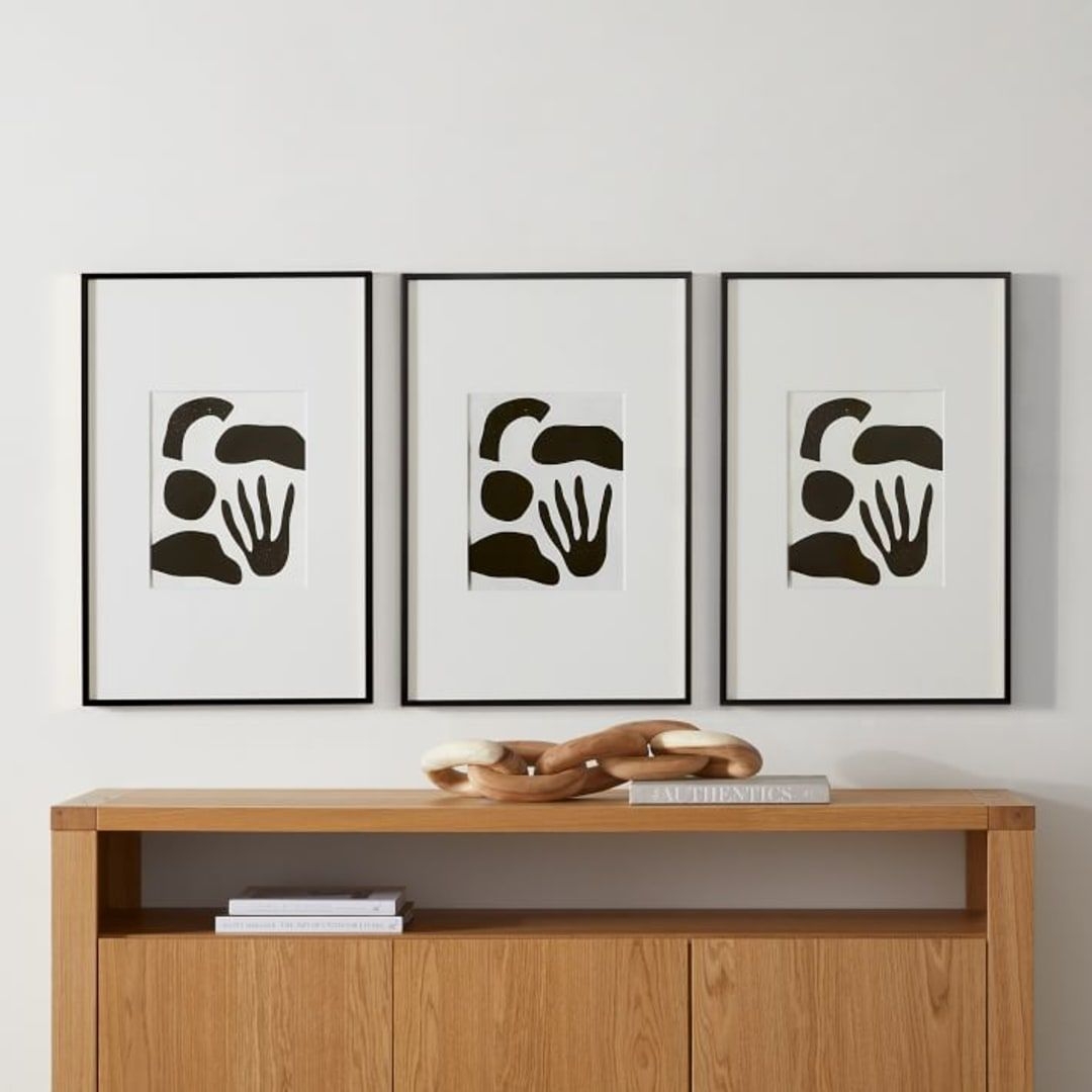 Multi-Mat Metal Gallery Frame, Black Powder Coated, 20x30, Set of 3