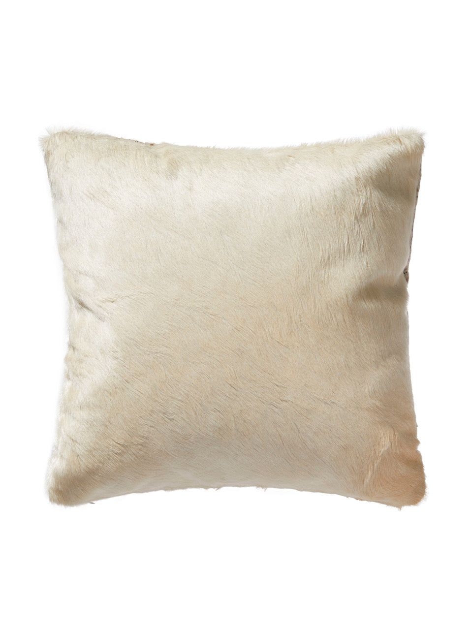 Neutrals Beige Fleur Hair-On-Hide Cushion | One Size | Fameed Khalique Ltd
