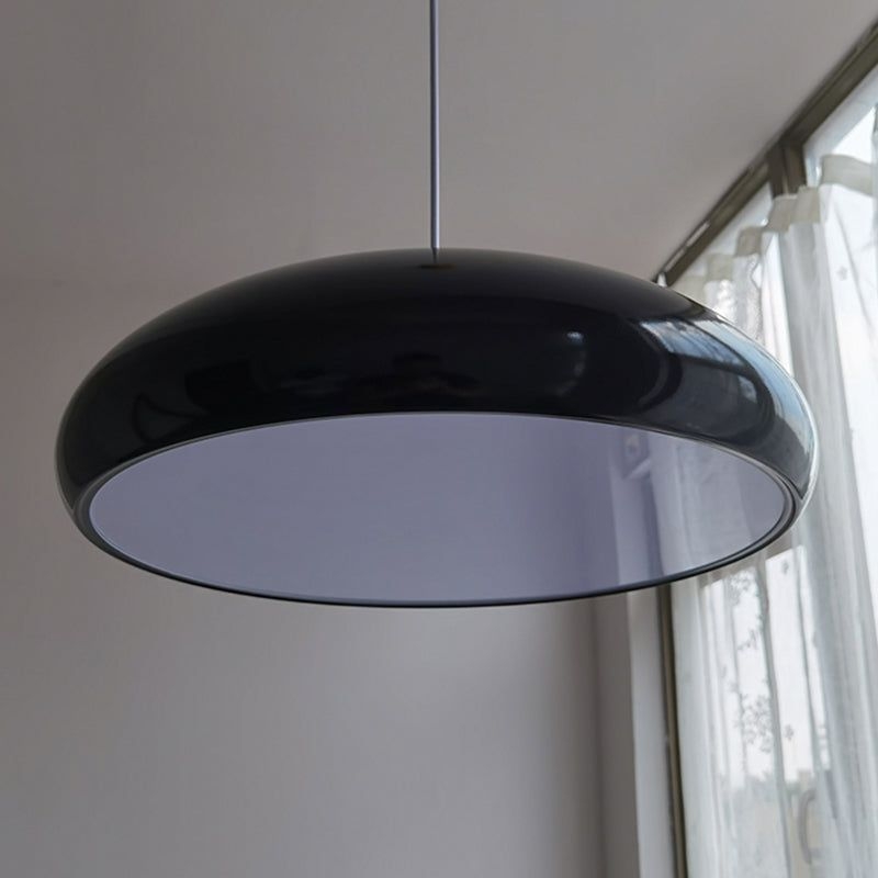 Nordic Style Hanging Light Colorful Metal Pendent Lighting Fixture for Sitting Room - Orange / 23.5