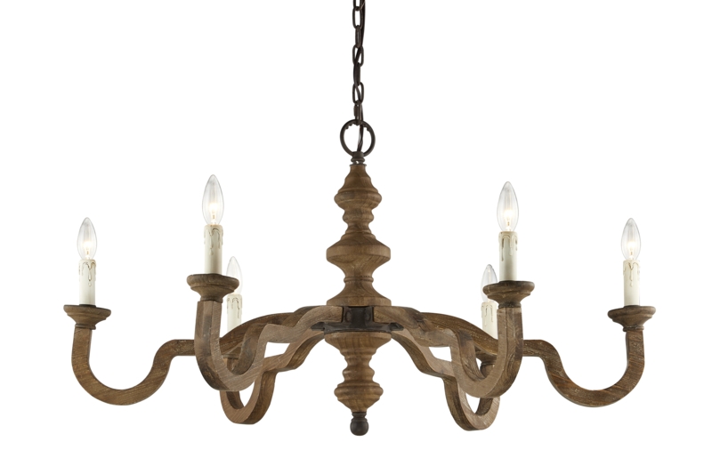O'Donnelly 6 - Light Wood Classic / Traditional Chandelier