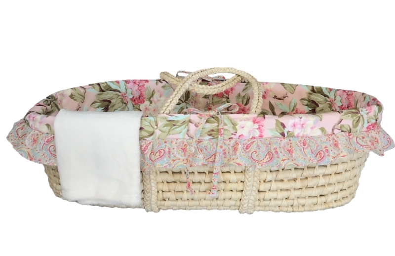 Oxford Moses Basket with Bedding