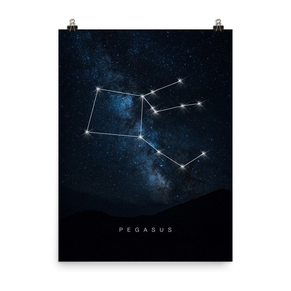 Pegasus Constellation / Constellation Poster / Constellation Home Decor / Stars Lovers Gift / Star Constellation / Zodiacal Constellation