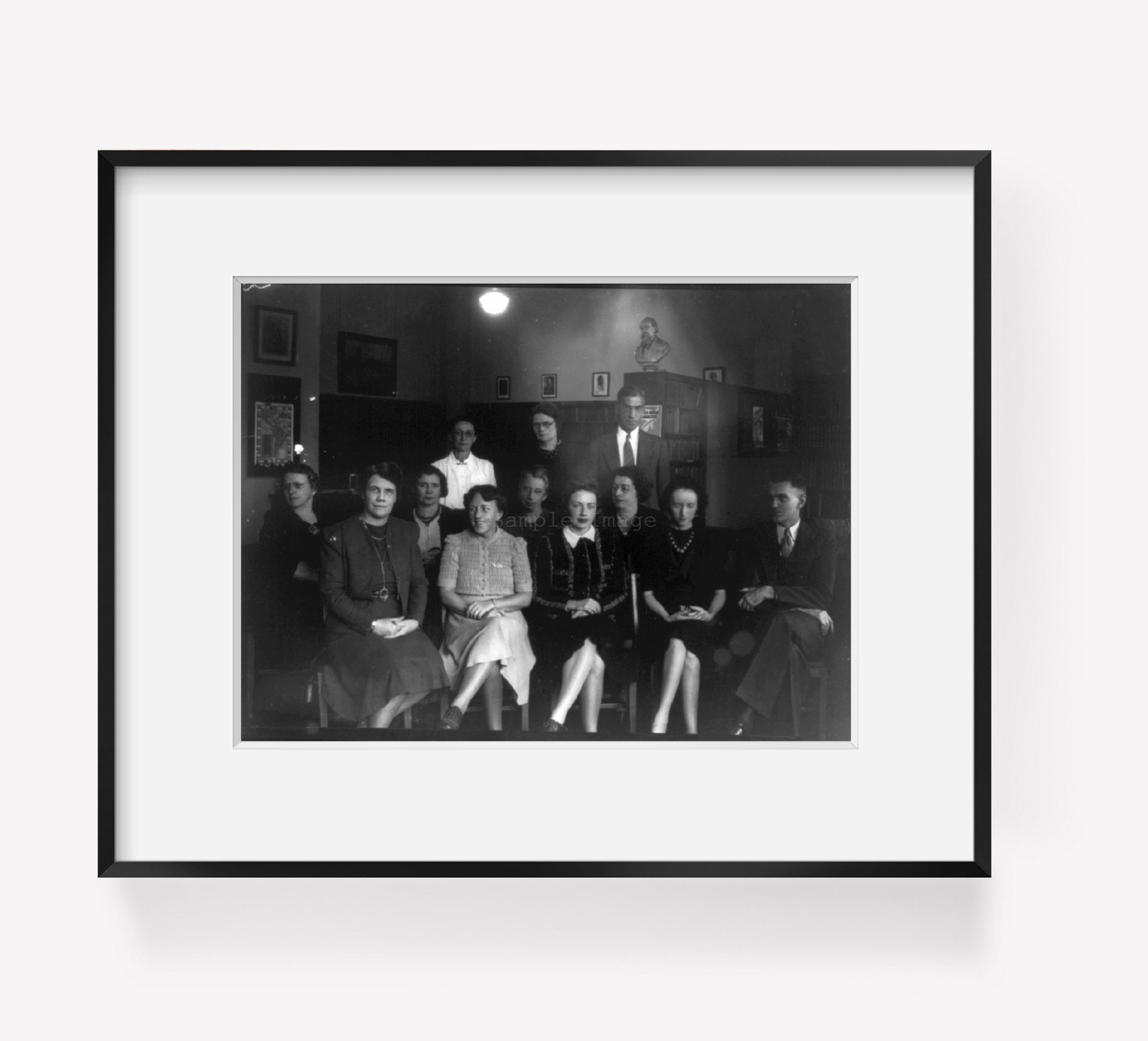 Photo: Staff Members posed in Library, Eastern High School, Washington, D.C., 1941, w