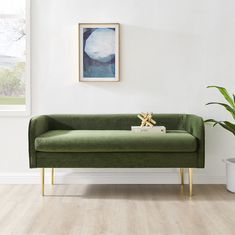 Priscila Velvet Upholstered Storage Bench