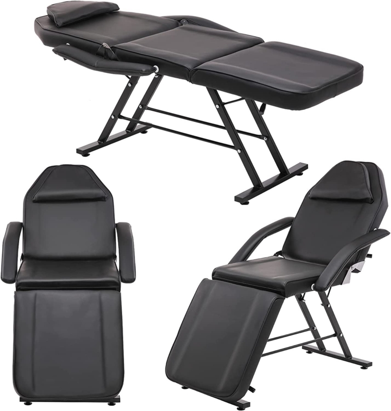 Professional Adjustable Tattoo Bed Chair, PU Massage Bed for Esthetician Beauty Spa