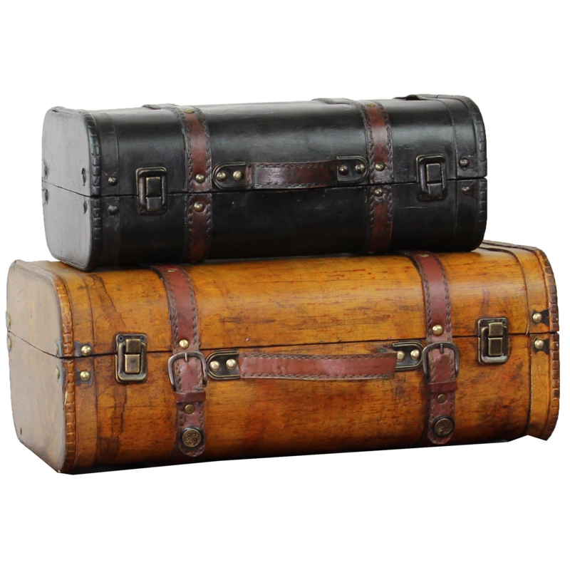 Quinonez 2 Piece Manufactured Wood Vintage Trunk