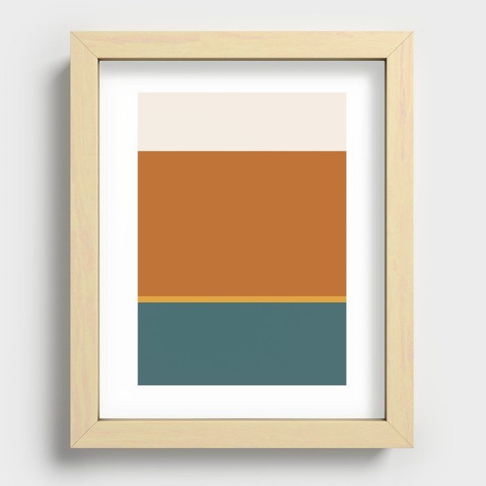 Recessed Framed Print | Contemporary Color Block Xix by Colour Poems - Maple - 8" x 10" - Society6