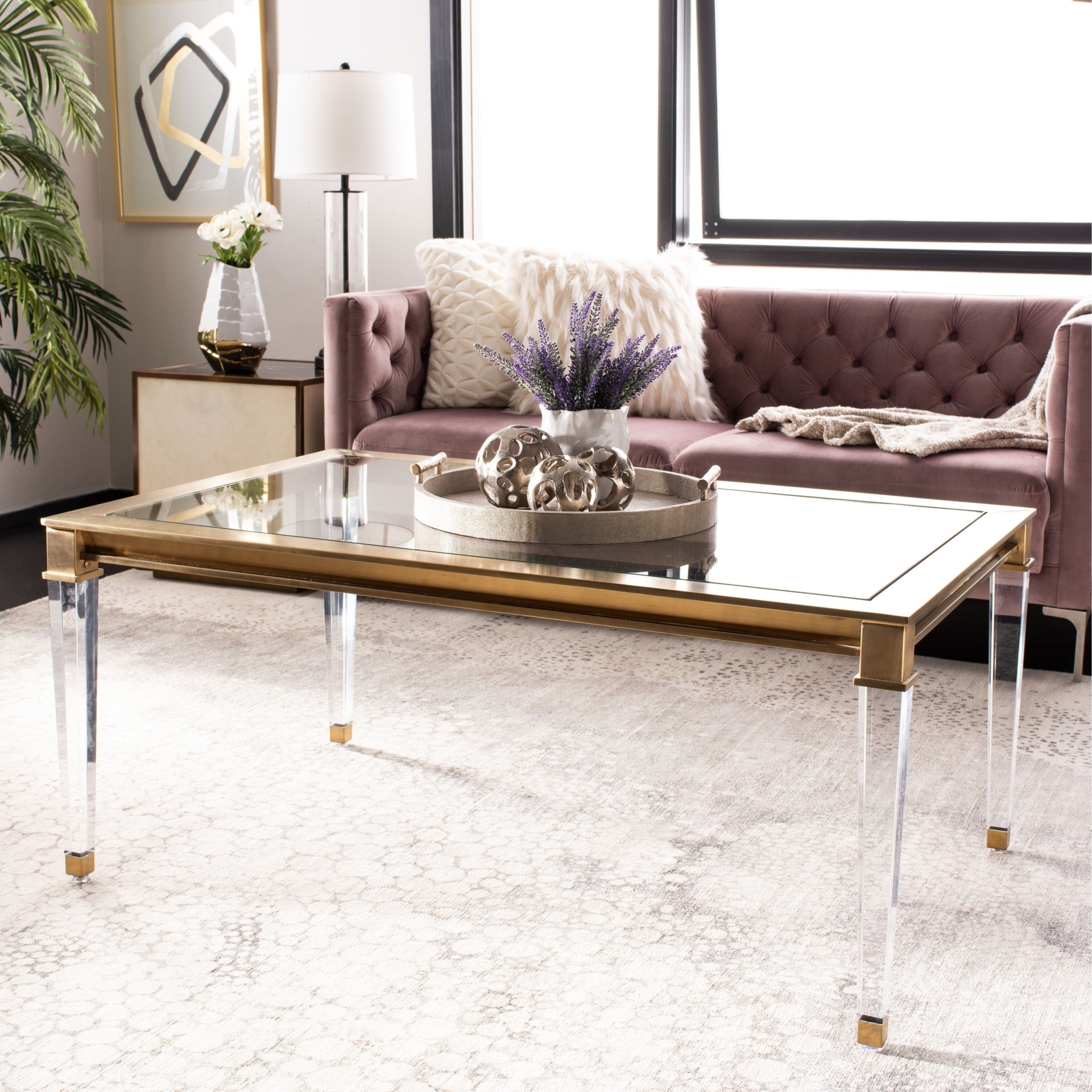 SAFAVIEH Couture High Line Collection Charleston Acrylic Coffee Table