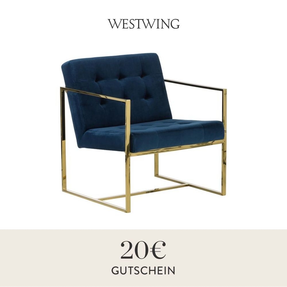 Samt-Loungesessel Manhattan in Blau
