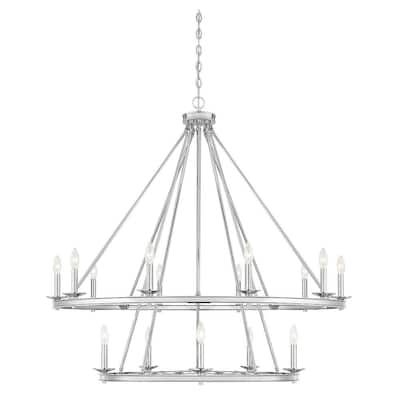 SAVOY HOUSE 15-Light Polished Nickel Chandelier